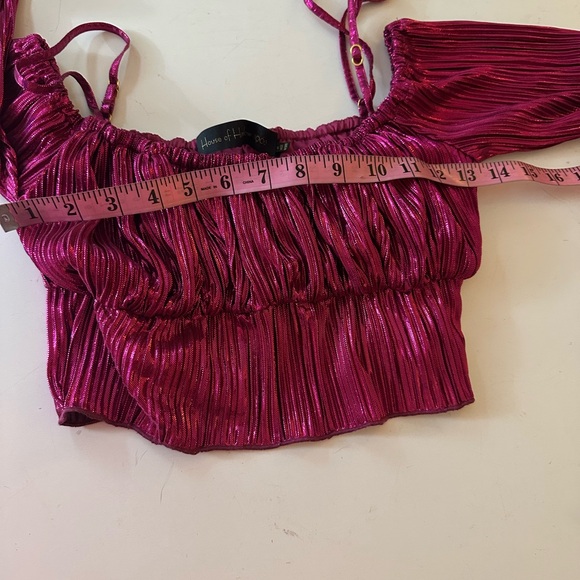 REVOLVE X House of Harlow 1960 Sydelle Cropped Barbie Core Top Fuchsia Size XS - Picture 16 of 16